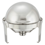 Winco Madison Round Stainless Steel Chafer, 6 Quart