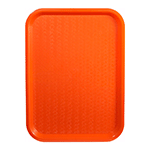 Winco Orange Plastic Fast Food Tray, 12" x 16"