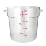 Winco PCRC-18 Clear Round Food Storage Container 12-1/4