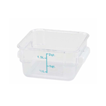 Winco PCSC-2C Square 2 Quart Food Storage Container, 7.13" x 8.63" x 3.75" H, Polycarbonate  