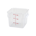 Winco PCSC-6C Square 6 Quart Food Storage Container, 8.75" x 10.25" x 7.25"H, Polycarbonate 