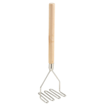 Winco Potato Masher Wooden Handle, Square - 4-1/2" x 17-3/4"