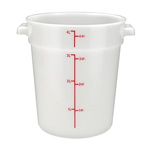 Winco PPRC-4W Round 4 qt. Food Storage Cntainer, 7.38