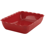 Winco Red Deli Crock, 13" x 10" x 3"