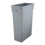 Winco Slender Gray Plastic Trash Can, 23 Gallon