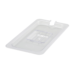 Winco SP7300C 1/3 Size Poly Ware Polycarbonate Food Pan Cover with Handle, Slotted