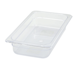 Winco SP7302 Poly-Ware Polycarbonate 1/3 Size Food Pan 2-1/2" High