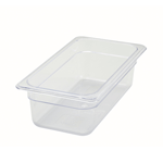 Winco SP7304 Poly-Ware Polycarbonate 1/3 Size Food Pan 3-1/2