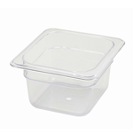 Winco SP7604 Poly-Ware Polycarbonate 1/6 Size Food Pan 3-1/2