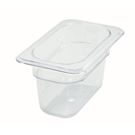 Winco SP7904 Poly-Ware Polycarbonate 1/9 Size Food Pan 3-1/2" High