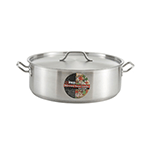 Winco SSLB-15 15 Quart Stainless Steel Brazier with Cover, Open Box