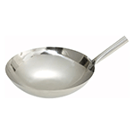 Winco Stainless Steel Nailed Chinese Wok, 14