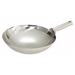 Winco Stainless Steel Chinese Wok, 16" Welded