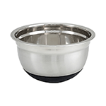 Winco Stainless Steel Mixing Bowl with Silicone Base, 3 Quart