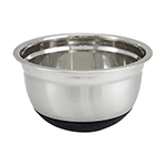 Winco Stainless Steel Mixing Bowl with Silicone Base, 5 Quart