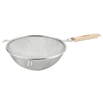 Winco Stainless Steel Strainer, Double, 8" Diameter