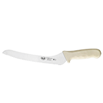 Winco Stal 9" White Offset Bread Knife