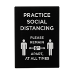Winco Stanchion Sign "Practice Social Distancing"