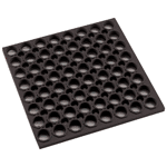 Winco Straight Edge Rubber Floor Mat, Black, 3 Feet x 5 Feet