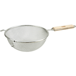 Winco Tinned Strainer - Single Fine Mesh, 6" Diameter