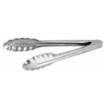 Winco Utility Tongs Extra-Heavy Stainless Steel - 9"