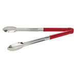 Winco Utility Tongs, Heavy Duty with Red Vinyl Sleeve, 16