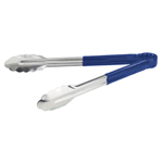 Winco Utility Tongs, Heavy Duty, with Vinyl Sleeve, 12"  Blue