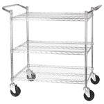 Winco VCCD-2448B 3-tier, 24" x 48" Transport Utility Cart