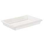 Winco White Polypropylene Food Storage Box, Full Size x 3" Deep