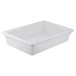 Winco White Polypropylene Full Size Food Storage Box, 6" Deep