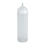 Winco Wide-Mouth Clear Squeeze Bottle, 12 oz.