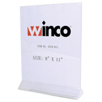 Winco ATCH-811 Table Card Holder, Acrylic, 8