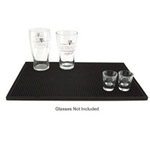 Winco BM-1812K Bar Service Mat 18" x 12" Black