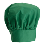 Winware by Winco CH-13 Chef Hat 13", Cotton/Poly Blend - Bright Green