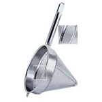 Winco China Cap Strainer Stainless Steel, Coarse Mesh - 10"