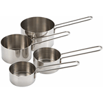 Winco Kitchen / Baking Stainless Steel Four Measuring Cups 