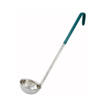 Winco LDC-4 Color-Coded Ladle 4 Ounce Green Sleeve on Handle