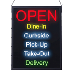 Winco LED-20 Lighted LED Open Sign with Multiple Messages