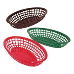 Winco Oval Plastic Fast Food Basket - 9-1/2