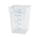 Winware by Winco PCSC-22C Polycarbonate Square Food Storage Container, 22 qt.