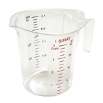 Winware by Winco PMCP-100 Polycarbonate Measuring Cup - 1 Qt.