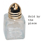 Winco Salt Shaker, Mini-Cube, Gold Plated Top, 1/2 Oz.