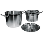 Winco Stainless Steamer/Pasta Cooker with Cover, 20 Quart