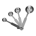 Winco Stainless Steel Measuring Spoons - Heavy Duty ,Set Of 4 Spoons