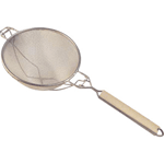 Winco Stainless Steel Strainer 10" Dia., Double Mesh, Reinforced Bowl