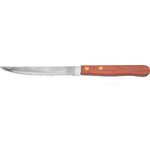 Winco Steak Knife, 4-1/2" Blade, Wooden Handle - Case of 12