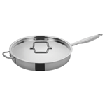 Winware by Winco TGET-7 Tri-Ply Saute Pan w/Cover, 14"Dia x 5-1/8"H, Helper Hdl - 7 Quart