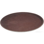 Winco TRH-2722 Easy Hold Tray, 22" x 27" Oval, Brown