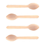 Wooden Culinary Spoon 4-1/2 Inch - Pack of 100