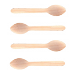 Wooden Culinary Spoon 5-1/2 Inch - Pack of 100